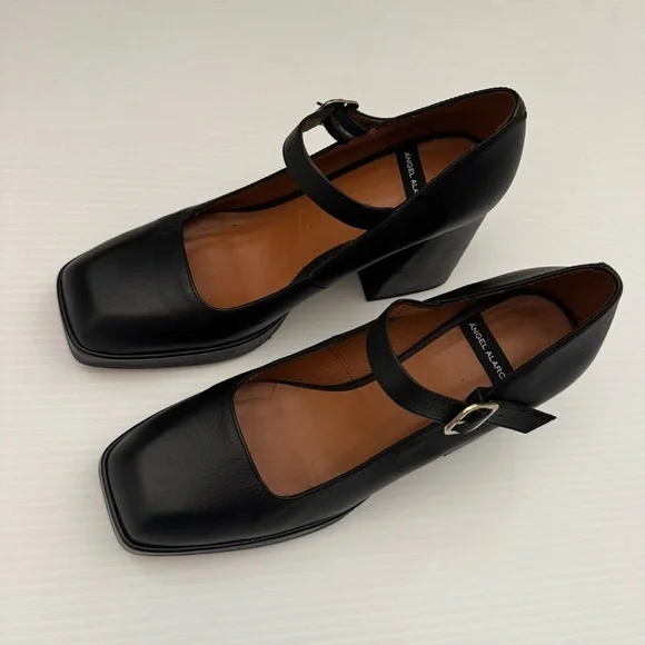 Anthropologie Angel Alarcon Ankle-Strap Heels Sz. 38 - Picture 9 of 14